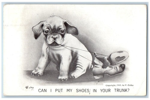 Vcolby signed postcard puppy - signed,