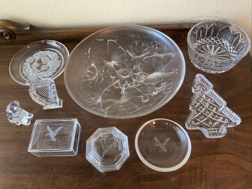 Lot vintage glass crystal - lot,