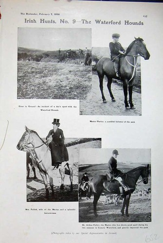 Old antique print 1906 irish - old,